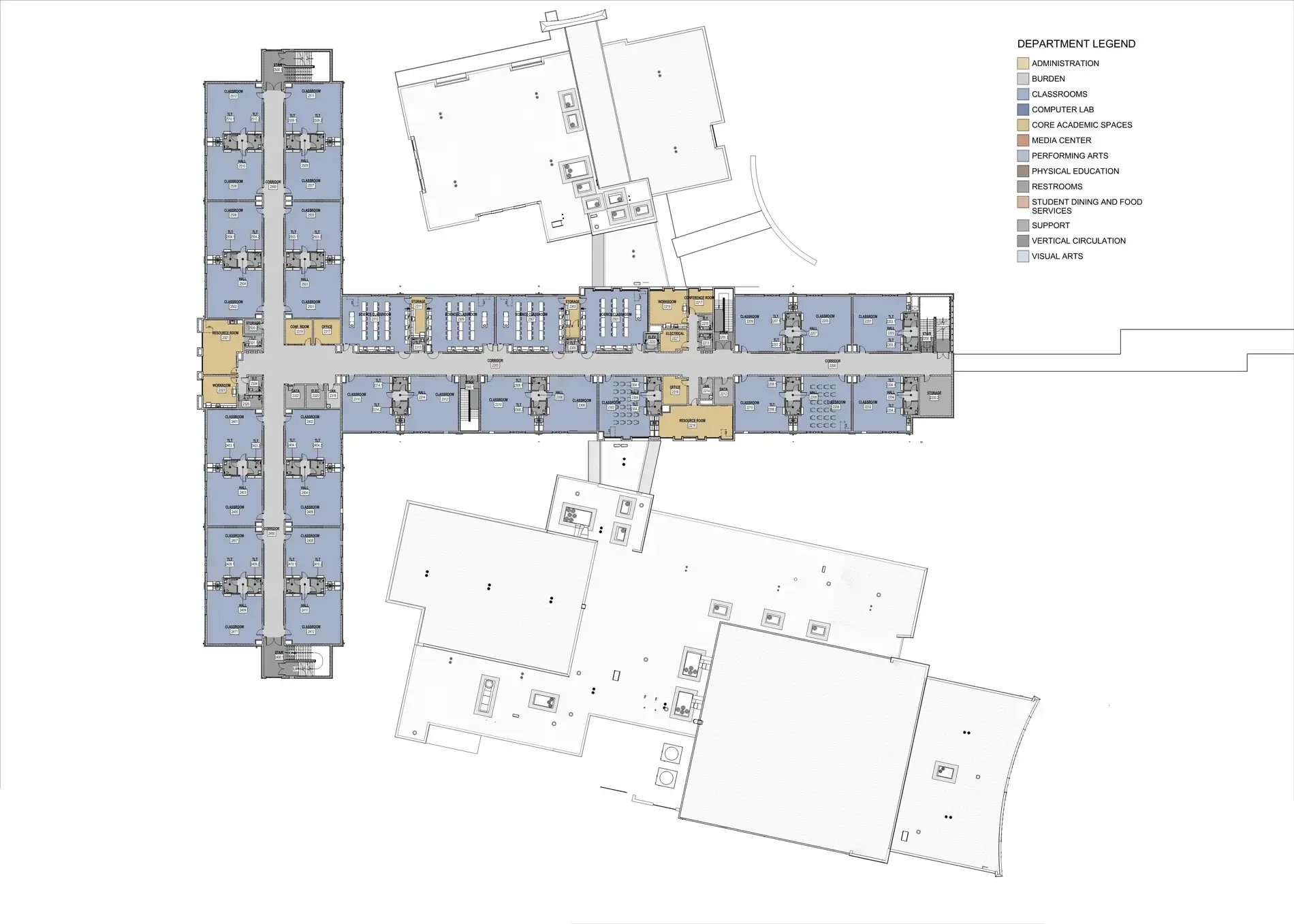 Hesse K-8 School: second floor plan